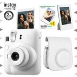 Instax Mini 12 Beyaz 20'li Film Çerçeve Deri Kılıf ve Fotoğraf Makinesi Seti