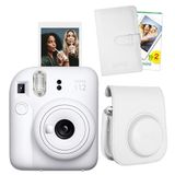 Instax Mini 12 Beyaz 20'li Film Laporta Albüm Deri Kılıf ve Fotoğraf Makinesi Seti