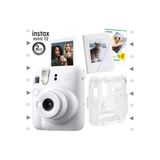 Instax Mini 12 Beyaz 20'li Film Mini Albüm Şeffaf Kılıf ve Fotoğraf Makinesi Seti
