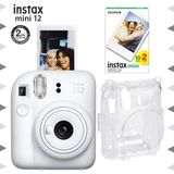 Instax Mini 12 Beyaz 20'li Film Şeffaf Kılıf ve Fotoğraf Makinesi Seti