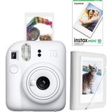 Instax Mini 12 Beyaz Fotoğraf Makinesi-10'lu Film ve Mini Albüm Seti - Çok Renkli