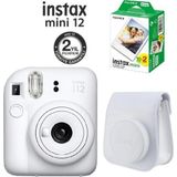 Instax Mini 12 Beyaz Fotoğraf Makinesi 20'li Film Ve Çantalı Seti 99
