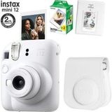 Instax Mini 12 Beyaz Fotoğraf Makinesi 20Li Film Ve Pvc Albümlü Çantalı Seti 1
