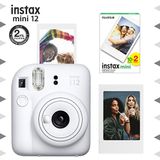 Instax Mini 12 Beyaz Fotoğraf Makinesi Çerçeve ve 20'li Mini Film Seti