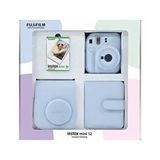 Instax Mini 12 Bundle Box Mavi Fotoğraf Makinesi Seti - Beyaz