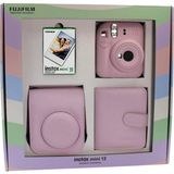 Instax Mini 12 Fotoğraf Makinesi Askı Pil Çanta 10’lu Film Albüm Bundle Box - Pembe