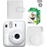 Instax Mini 12 Fotoğraf Makinesi ve 20'li Film Albümlü Çantalı Hediye Seti 88 - Beyaz