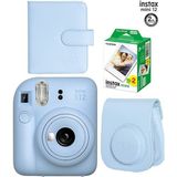 Instax Mini 12 Fotoğraf Makinesi ve 20'li Film Albümlü Çantalı Hediye Seti 88 - Mavi