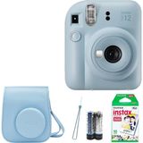 Instax Mini 12 Fotoğraf Makinesi+Askı+Pil +10'lu Film+Çanta (Mavi)