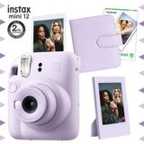 Instax Mini 12 Lila 10'lu Film Çerçeve Kare Albüm ve Fotoğraf Makinesi Seti