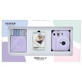 Instax Mini 12 Lila 10'lu Film Mandal Bundle Box ve Fotoğraf Makinesi
