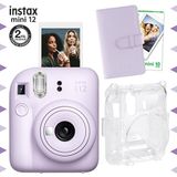 Instax Mini 12 Lila Fotoğraf Makinesi 10'lu Film Laporta Albüm ve Şeffaf Kılıf Seti