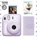 Instax mini 12 Lila Fotoğraf Makinesi-10'lu Film ve Laporta Albüm Seti-FOTSI199-S3-10-LA