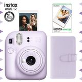 Instax Mini 12 Lila Fotoğraf Makinesi 10'lu Film ve Laporta Albüm Seti