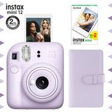 Instax Mini 12 Lila Fotoğraf Makinesi 20'li Film ve Laporta Albüm Seti