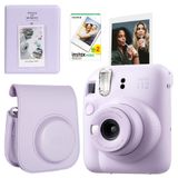 Instax Mini 12 Lila Fotoğraf Makinesi 20li Film Ve Pvc Albümlü Çantalı Set 1-FOTSI00199-FB-SET1