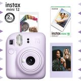Instax Mini 12 Lila Fotoğraf Makinesi Çerçeve ve 10'lu Mini Film Seti