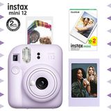 Instax Mini 12 Lila Fotoğraf Makinesi Çerçeve ve 20'li Mini Film Seti