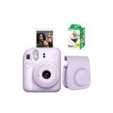Instax mini 12 Lila Fotoğraf Makinesi Deri Çanta ve 20'li Film Hediye Seti-FOTSI00199-ST3-20-DK