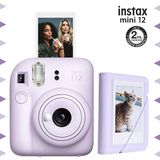 Instax Mini 12 Lila Fotoğraf Makinesi ve 28'li Mini Albüm Seti