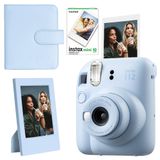 Instax Mini 12 Mavi 10'lu Film Çerçeve Kare Albüm ve Fotoğraf Makinesi Seti