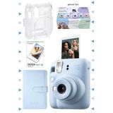 Instax Mini 12 Mavi 10'lu Film Laporta Albüm Şeffaf Kılıf ve Fotoğraf Makinesi Seti