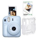 Instax Mini 12 Mavi 10'lu Film Şeffaf Kılıf ve Fotoğraf Makinesi Seti