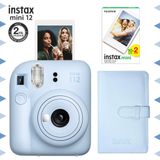 Instax mini 12 Mavi Fotoğraf Makinesi-20'li Film ve Laporta Albüm Seti-FOTSI195-S3-20-LA