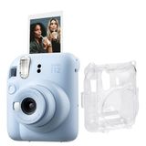 Instax Mini 12 Mavi Şeffaf Kılıf ve Fotoğraf Makinesi Seti