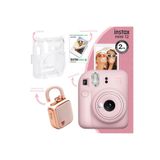 Instax Mini 12 Pembe 10'lu Film Şeffaf Kılıf Divoom LoveLock Mini Ses Kayıt Özellikli Bluetooth Hoparlör ve Fotoğraf Makinesi