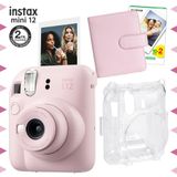 Instax Mini 12 Pembe 20'li Film Kare Albüm Şeffaf Kılıf ve Fotoğraf Makinesi Seti