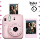 Instax Mini 12 Pembe Fotoğraf Çerçeve ve Fotoğraf Makinesi Seti