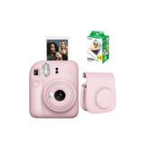 Instax mini 12 Pembe Fotoğraf Makinesi Deri Çanta ve 20'li Film Hediye Seti-FOTSI00196-ST3-20-DK