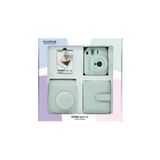 Instax Mini 12 Yeşil 10'lu Film Kare Albüm Deri Kılıf Bundle Box ve Fotoğraf Makinesi