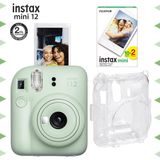 Instax Mini 12 Yeşil 20'li Film Şeffaf Kılıf ve Fotoğraf Makinesi Seti