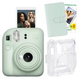 Instax Mini 12 Yeşil 20'lu Film Laporta Albüm Şeffaf Kılıf ve Fotoğraf Makinesi Seti