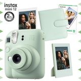 Instax Mini 12 Yeşil Fotoğraf Makinesi 10'lu Film Çerçeve ve Kare Albüm Seti