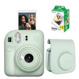 Instax mini 12 Yeşil Fotoğraf Makinesi Deri Çanta ve 20'li Film Hediye Seti-FOTSI00197-ST3-20-DK