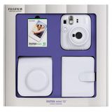 Instax mini 13 Beyaz Fotoğraf Makinesi 10'lu Film Kare Albüm ve Deri Kılıf Bundle Box