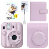 Instax Mini 13 Candy Pink Fotoğraf Makinesi Deri Çanta Albüm Kıskaç ve 20'li Film Hediye Seti