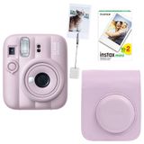 Instax Mini 13 Candy Pink Fotoğraf Makinesi Deri Çanta Kıskaç ve 20'li Film Hediye Seti