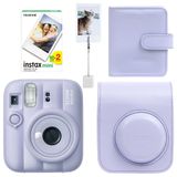 Instax Mini 13 Dreamy Purple Fotoğraf Makinesi Deri Çanta Albüm Kıskaç ve 20'li Film Hediye Seti