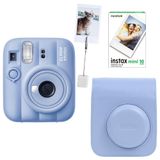 Instax Mini 13 Fotoğraf Makinesi Deri Çanta Kıskaç ve 10'lu Film Hediye Seti (Mavi)