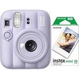 Instax Mini 13 Fotoğraf Makinesi+10'lu Film+Askı+Pil (Lila) - Altın