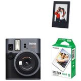 Instax Mini 41 Fotoğraf Makinesi 10'lu Film ve Mıknatıslı Çerçeve Seti - Koyu Gri
