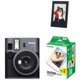 Instax Mini 41 Fotoğraf Makinesi 20'li Film ve Mıknatıslı Çerçeve Seti - Siyah - Siyah