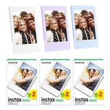 Instax mini 60'lı Film Lila Mavi ve Beyaz 3 Fotoğraf Çerçevesi