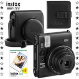 Instax Mini 99 Siyah 20'li Film Kare Albüm Deri Kılıf ve Fotoğraf Makinesi Seti