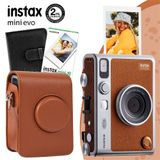 Instax Mini Evo Kahverengi Fotoğraf Makinesi ve Hediye Seti