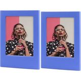 Instax Mini Film Uyumlu 2'li Mıknatıslı Fotoğraf Çerçeve Seti, Koyu Mavi - Çok Renkli